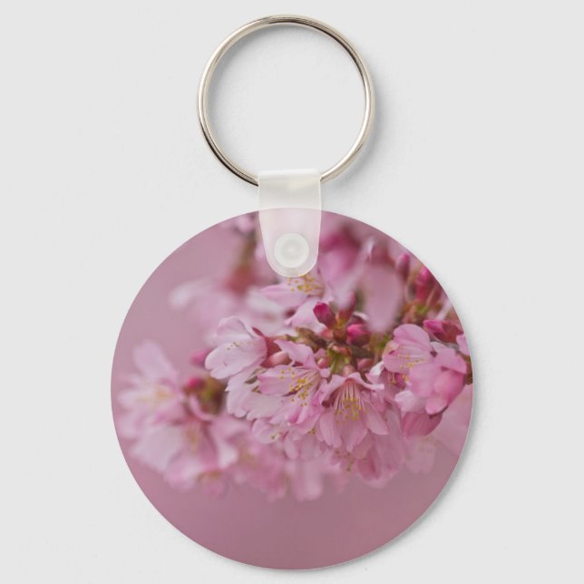 Llavero El cerezo sakura florece con reflexiones rosa páli (Anverso)