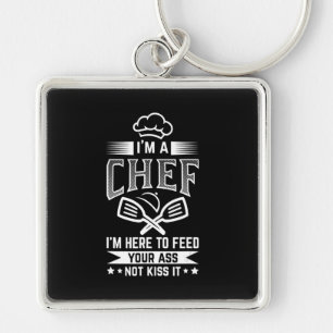 Llavero El Chef Aquí No Alimenta A Los Besos Cocinando Lov
