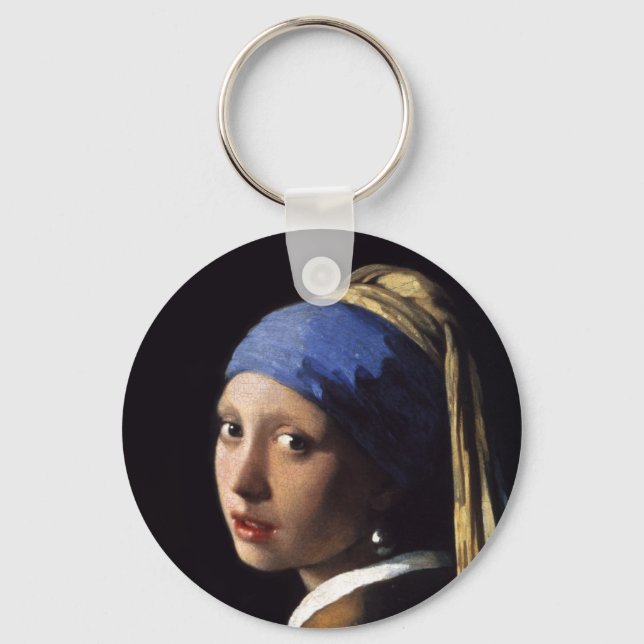 Llavero El Chica con una perla por Johannes Vermeer (Anverso)