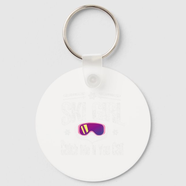 Llavero El Chica De Esquí Me Atrapa Si Puedes (Anverso)