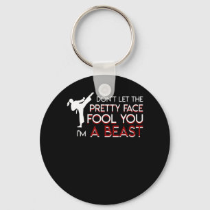 Llavero El chica del Taekwondo no deja la cara bonita