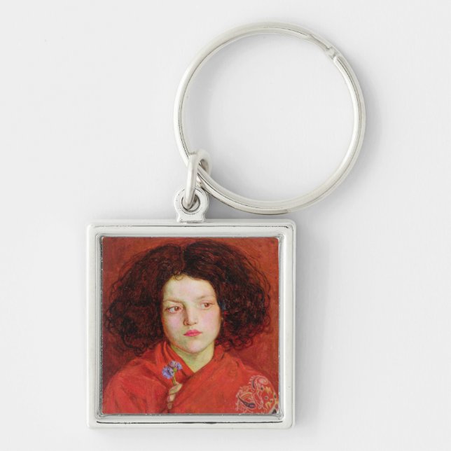 Llavero El chica irlandés, 1860 (aceite en la lona (Frente)