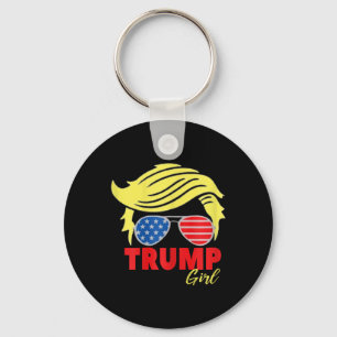 Llavero El Chica Trump Messy Bun Trump Elección Estadounid