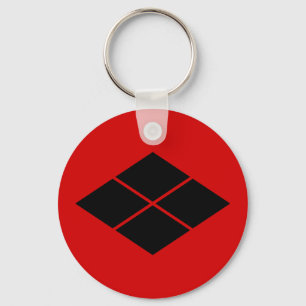 Llavero El clan samurai japonés Takeda kamon rojo