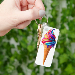 Llavero El clásico cono de helado vibrante de SlipperyJoe 