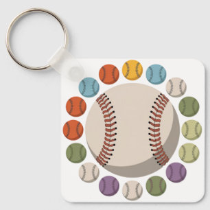 Llavero El colorido círculo del béisbol