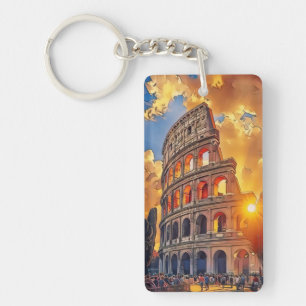 Llavero El colosal cuadro en Sunset Rome, Italia