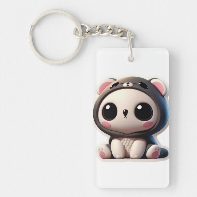 Llavero El cómodo día del Cute Panda (Frente)