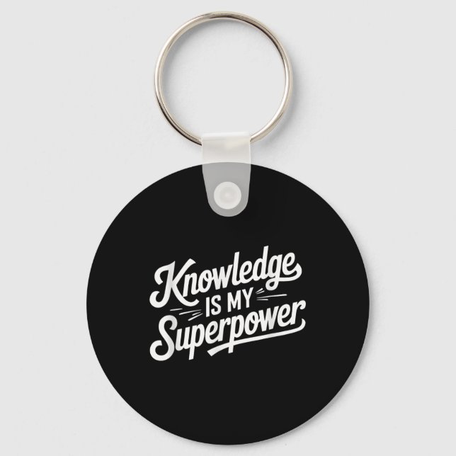 Llavero El conocimiento es mi superpotencia (Anverso)