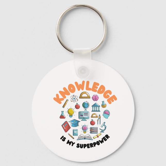 Llavero El conocimiento es mi superpotencia (Anverso)