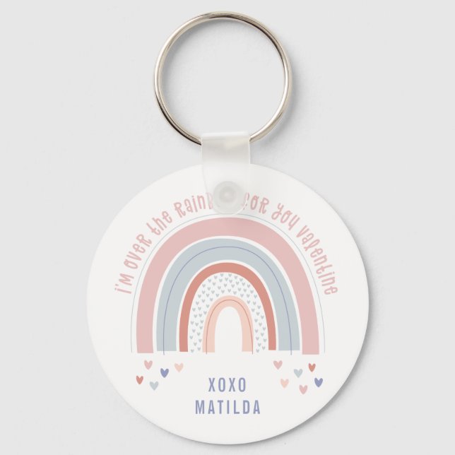 Llavero El corazón arcoiris lindo regalo de valentía en au (Anverso)