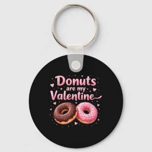 Llavero El Corazón Córtico No Con Donuts De Escarcha Rosa