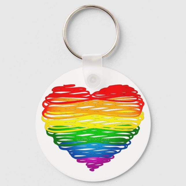 Llavero El corazón del orgullo de SlipperyJoe resquebraja  (Anverso)