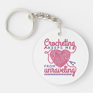 Llavero El Crocheting Me Impide Desentrañar