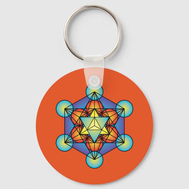 Llavero El Cubo Merkaba de Metatron (Anverso)