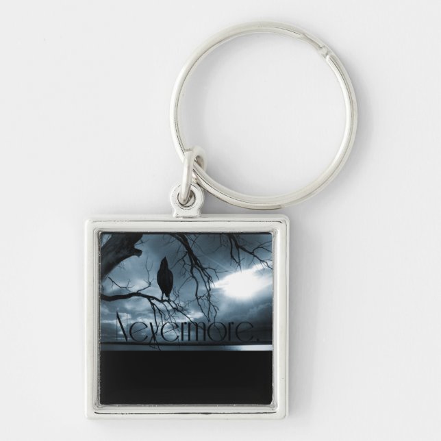 Llavero El cuervo - nunca más rayos de sol y azul del (Frente)