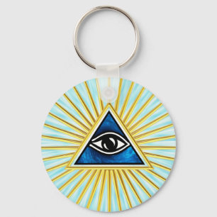 Llavero El de vista de todo de ojo dios, pirámide,
