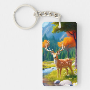 Llavero El Deer Dorado en el bosque 987679