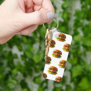 Llavero El delicioso y apetitoso thic de hamburguesa apila