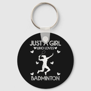 Llavero El deporte de Badminton Lover Tee Un Chica que ama