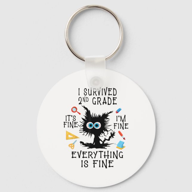 Llavero El Día De La Graduación Estudiantil Sobreviví Al S (Anverso)