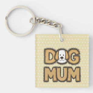 Llavero El día de la madre de la mamá de perro de dibujos