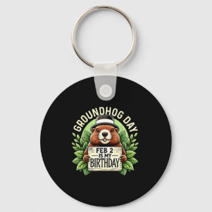 Llavero El Día de la Marmota Es Mi Cumpleaños Nacido En El