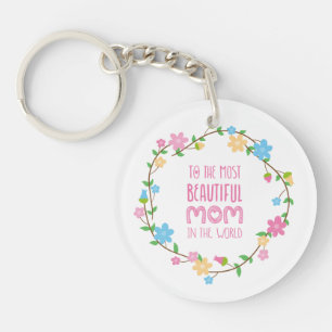 Llavero El día de las madres más bellas Keychain