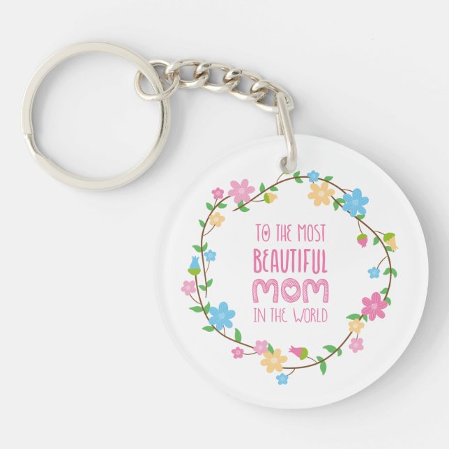Llavero El día de las madres más bellas | Keychain (Frente)