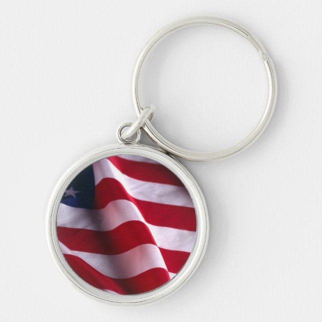 Llavero El Día de los Veteranos Gracias, Bandera Patriótic (Frente)