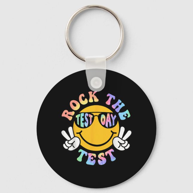 Llavero El día de prueba del profesor retro Motivacional S (Anverso)