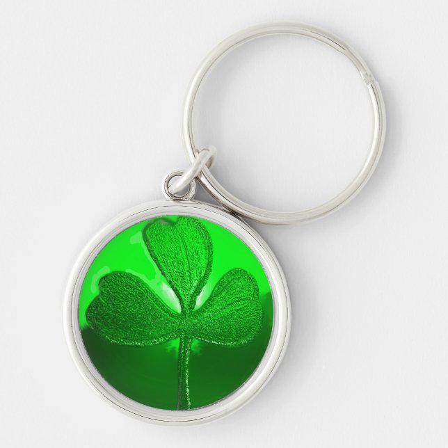 LLAVERO EL DÍA DE SAN PATRICK: GREEN SHAMROCK GEMSTONE JEW (Frente)