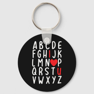 Llavero El día de San Valentín Abc I Love You Heart Teache