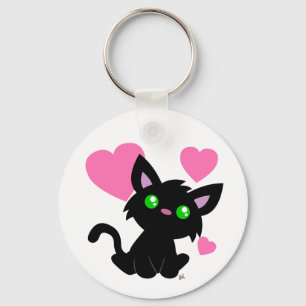 Llavero El día de San Valentín Black Kitty Keychain