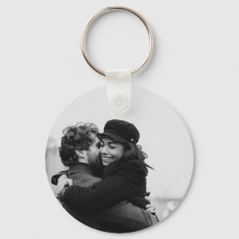 Llavero El día de San Valentín blanco y negro