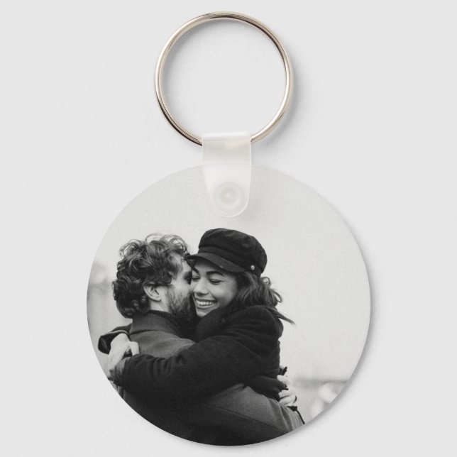 Llavero El día de San Valentín blanco y negro (Anverso)