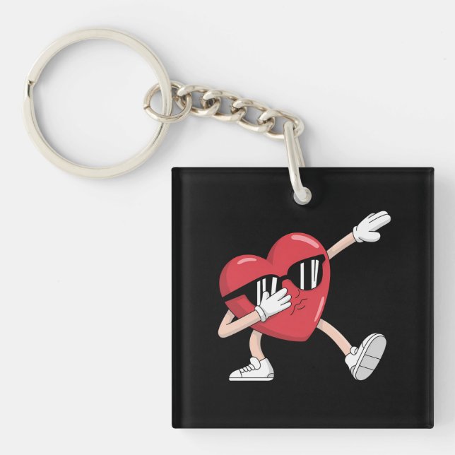 Llavero El día de San Valentín Chicas de niños graciosos (Frente)