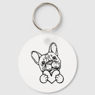 Llavero El día de San Valentín Cute Frenchie Bulldog franc