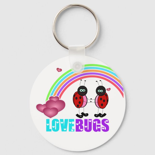 Llavero El día de San Valentín de bugs de amor Keychain (Anverso)