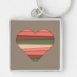 Llavero El día de San Valentín de Heart Love Striped