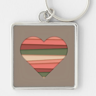 Llavero El día de San Valentín de Heart Love Striped