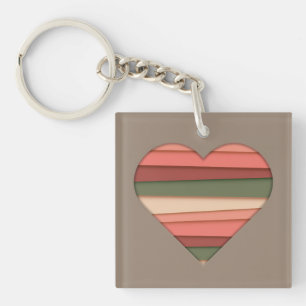 Llavero El día de San Valentín de Heart Love Striped