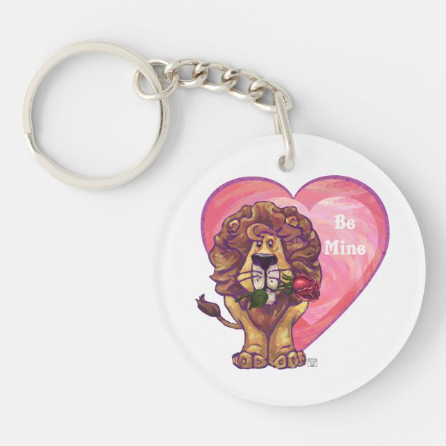 Llavero El día de San Valentín de leones (Frente)