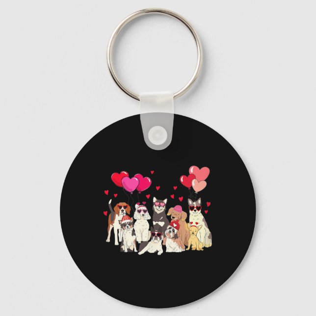Llavero El Día de San Valentín de mis perros  (Anverso)