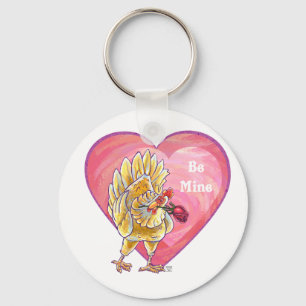 Llavero El día de San Valentín de pollo