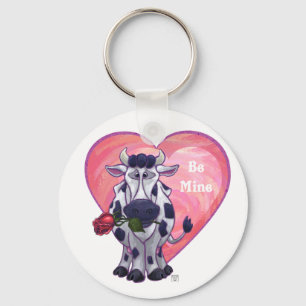 Llavero El día de San Valentín de vaca
