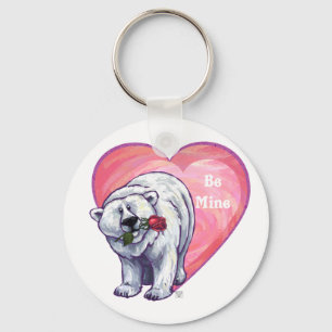 Llavero El día de San Valentín del oso polar