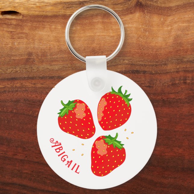 Llavero El día de San Valentín Dulce Como Fresas (Anverso)