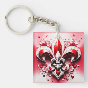 Llavero El día de San Valentín Fleur De Lis