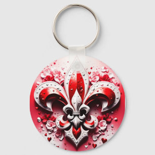 Llavero El día de San Valentín Fleur De Lis